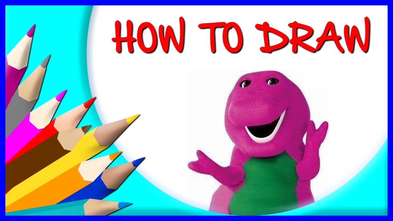 1280x720 How To Draw Barney Cartoon Character