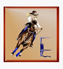 210x230 Barrel Racing Drawing Photographic Prints Redbubble