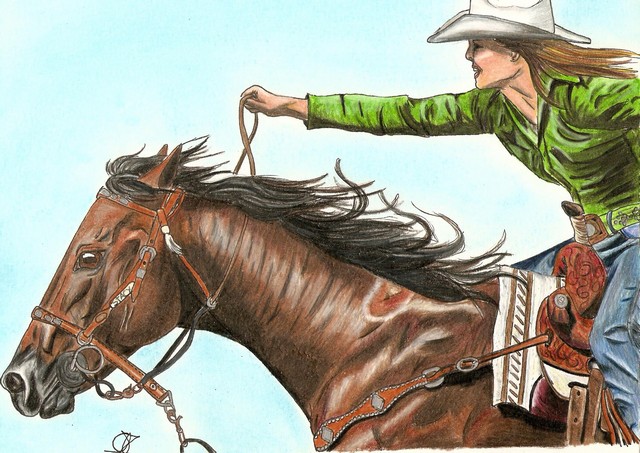 640x453 Barrel Racing Horse By Dreymidna