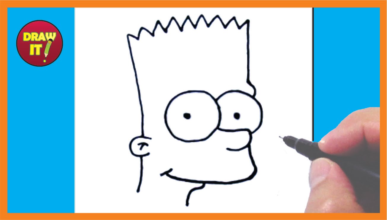 1304x744 How To Draw Bart Simpson Face