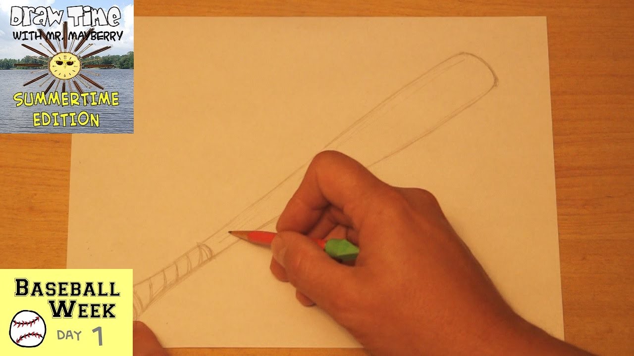 1280x720 Printable Baseball Bat Drawing