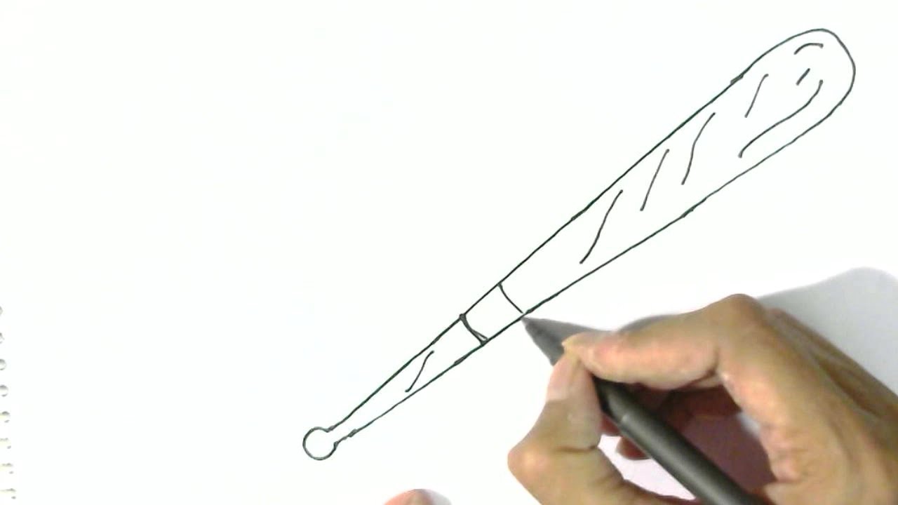 1280x720 How To Draw A Baseball Bat In Easy Steps For Children. Beginners