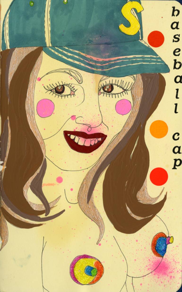 770x1239 Saatchi Art Baseball Cap Drawing By Sarah Beetson