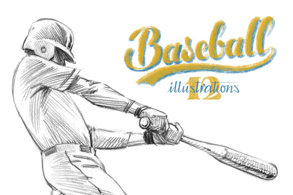 580x386 Sketchy Baseball Drawing Set Drawings, Drawing Ideas And Sketches