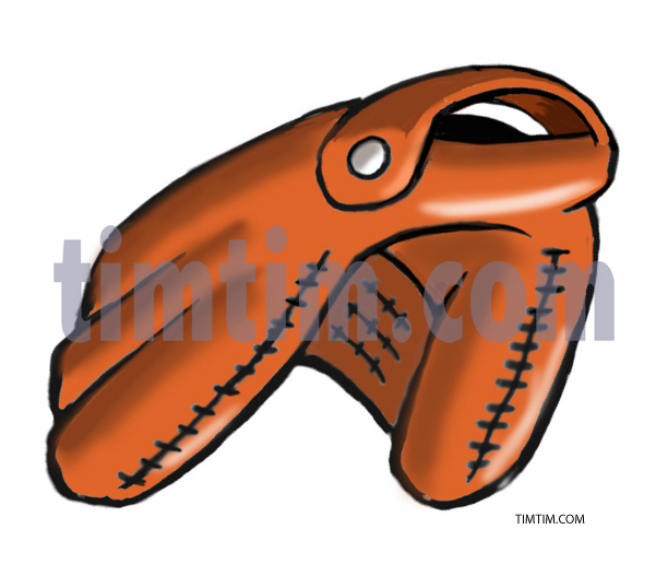612x527 Free Drawing Of A Baseball Glove From The Category Sports