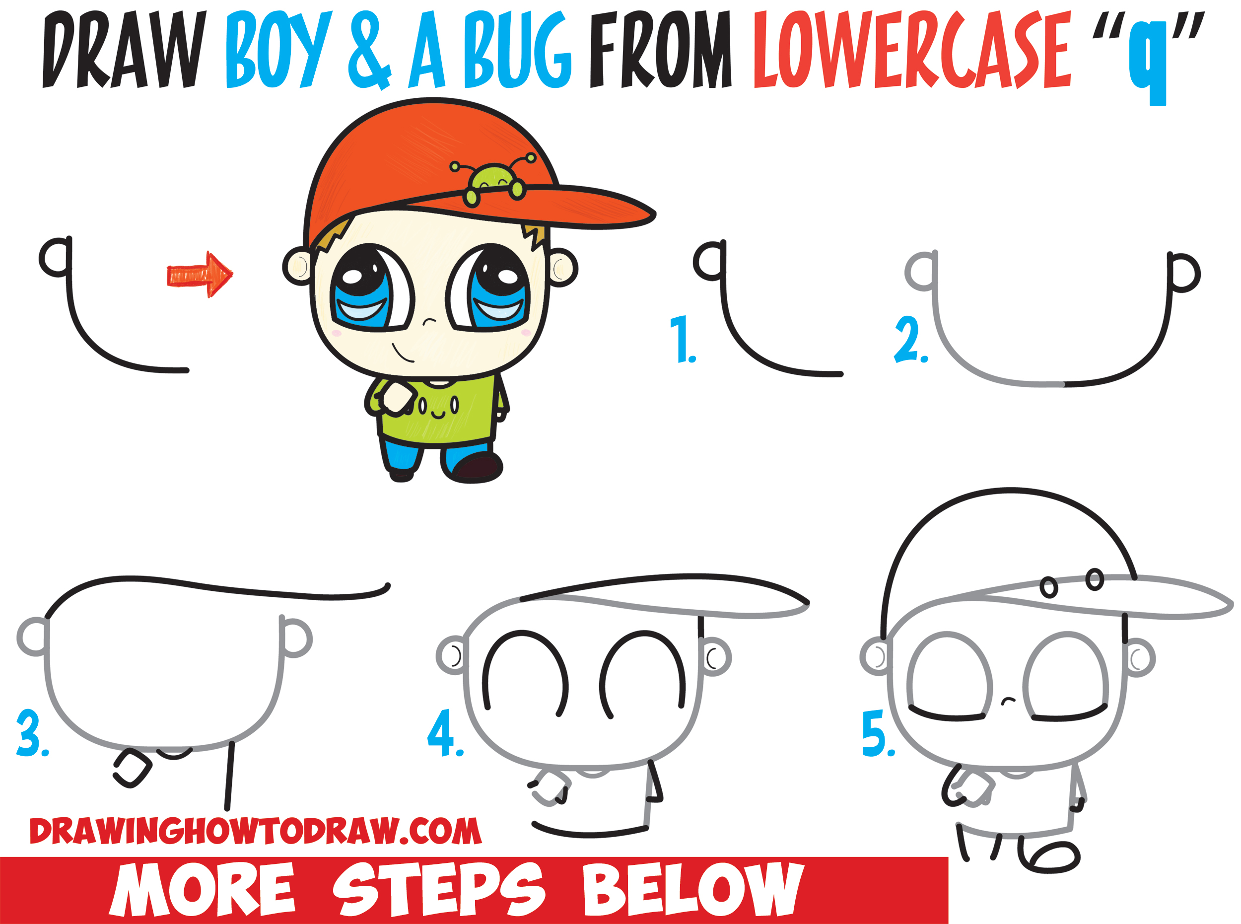 2500x1861 How To Draw A Chibi Boy With A Cute Bug On His Baseball Hat Easy