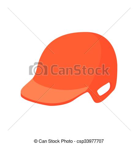 450x470 Orange Baseball Helmet Cartoon Icon Isolated On A White Vector