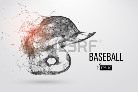 450x300 Silhouette Of A Baseball Helmet. Vector Illustration Royalty Free