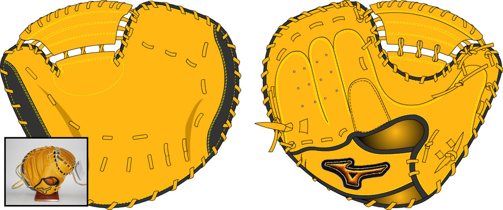 1024x427 New Catchers Mitt Drawing By Mrdraftsman