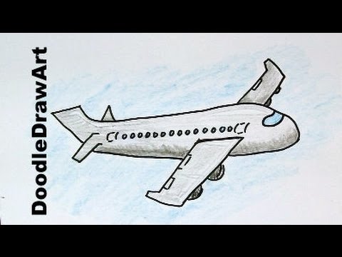 480x360 How To Draw A Cartoon Airplane