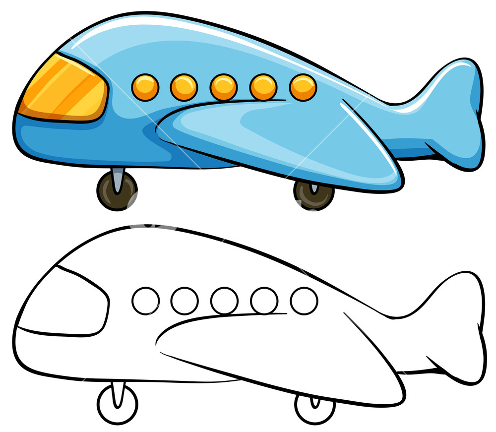 1000x871 Toy Airplane With Simple Drawing Royalty Free Stock Image