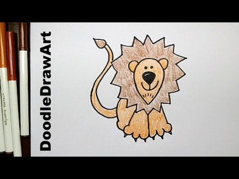 480x360 Drawing How To Draw Cartoon Lion Step By Step