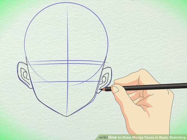 728x546 How To Draw Manga Faces In Basic Sketching (With Pictures)