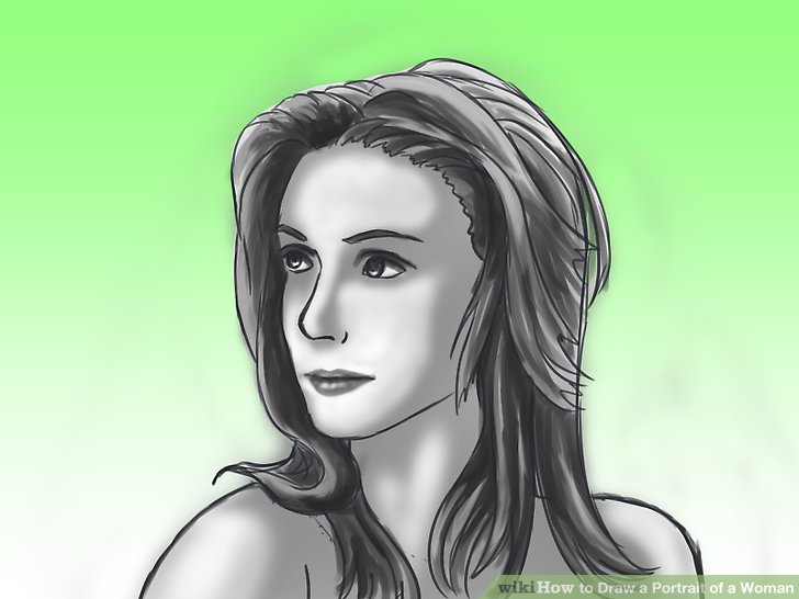 728x546 How To Draw A Portrait Of A Woman (With Pictures)