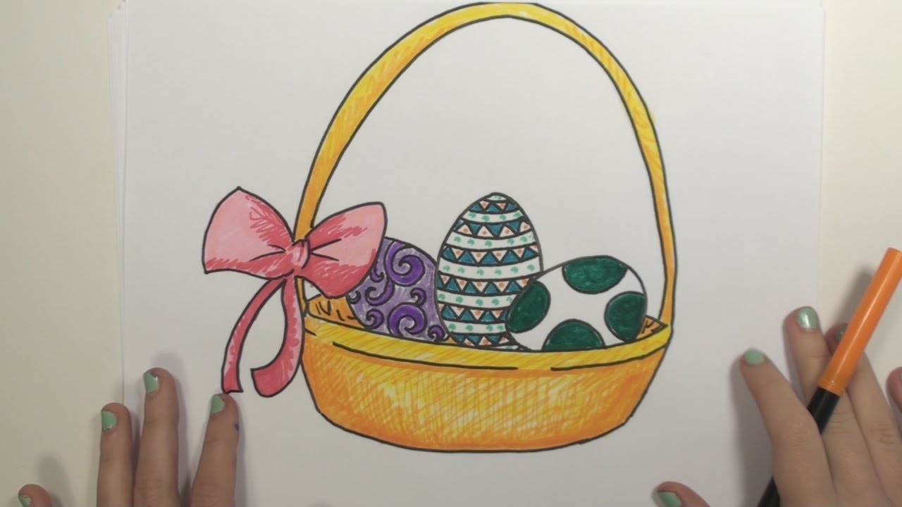 1280x720 How To Draw Easter Basket Mlt