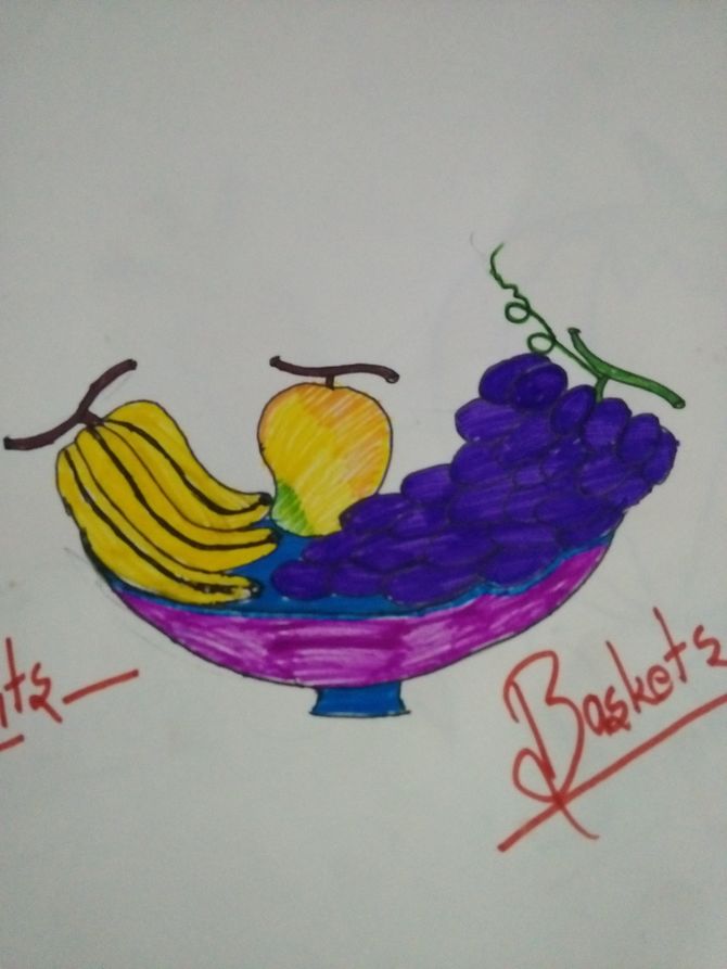 670x893 How To Draw A Basket Of Fruit 8 Steps (With Pictures)