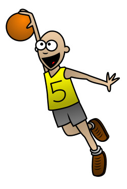250x373 A Cartoon Basketball Player