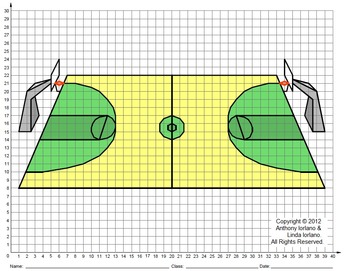 350x271 Basketball Court, March, Road To Winning, Coordinate Drawing