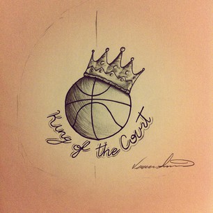 306x306 Queen Of The Court! Girly Sports Tattoo