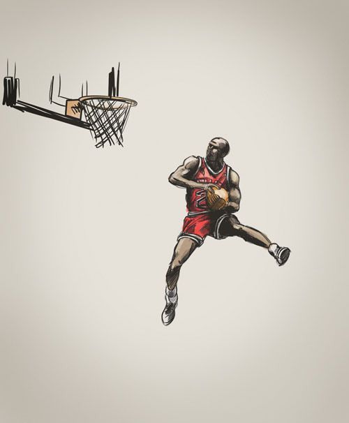 500x606 Awesome Basketball Drawing Art Drawings, Sports