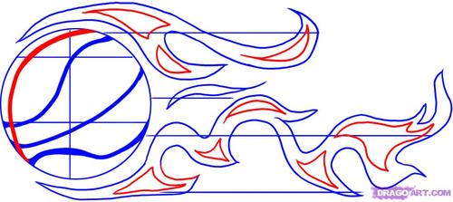 500x223 How To Draw A Basketball, Step By Step, Sports, Pop Culture, Free