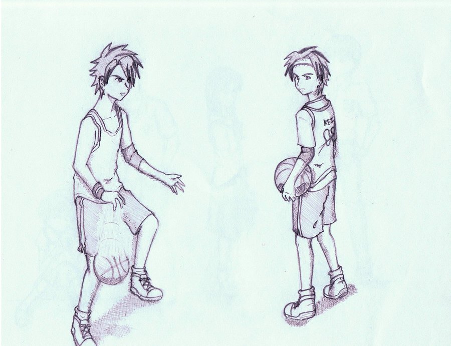 900x691 Basketball Player By Kikutakashi