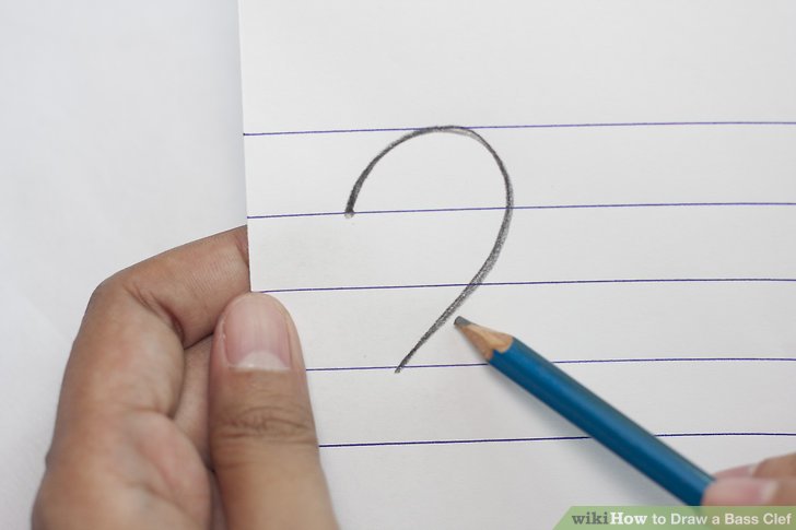 728x485 How To Draw A Bass Clef 6 Steps (With Pictures)
