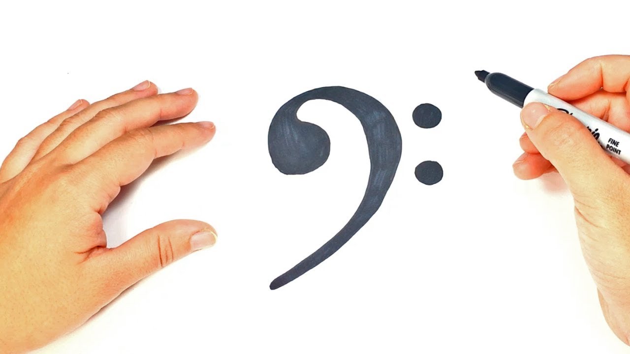 1280x720 How To Draw The Bass Clef Step By Step Bass Clef Drawing Lesson