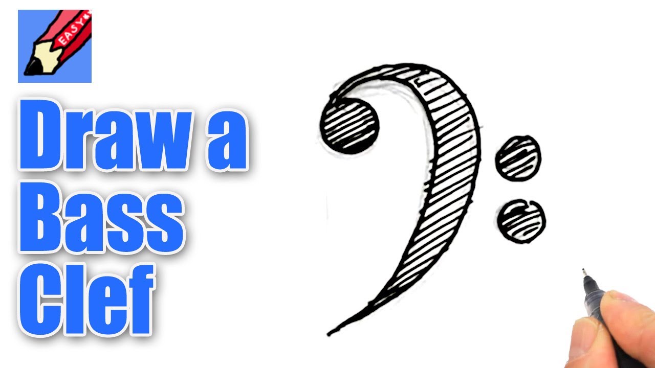1280x720 How To Draw A Bass Clef Real Easy