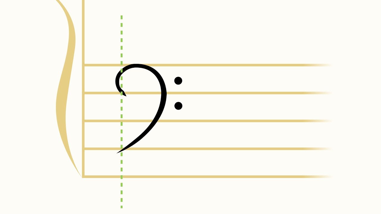 1280x720 How To Draw The Bass Clef Symbol