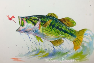 300x203 Largemouth Bass Artwork Paintings, Drawings, Sketches Amp Computer