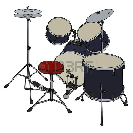 450x450 Hand Drawing Of A Red Percussion Set Royalty Free Cliparts