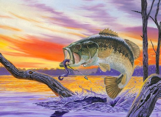 550x400 American Bass Fishing Art Is So Bad It's Good