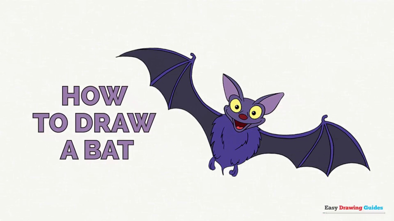 1280x720 How To Draw A Bat In A Few Easy Steps Drawing Tutorial For Kids