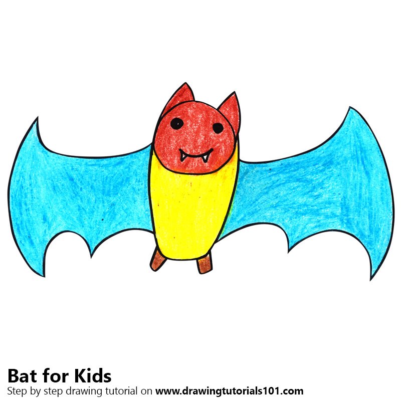 800x800 Learn How To Draw A Bat For Kids (Animals For Kids) Step By Step