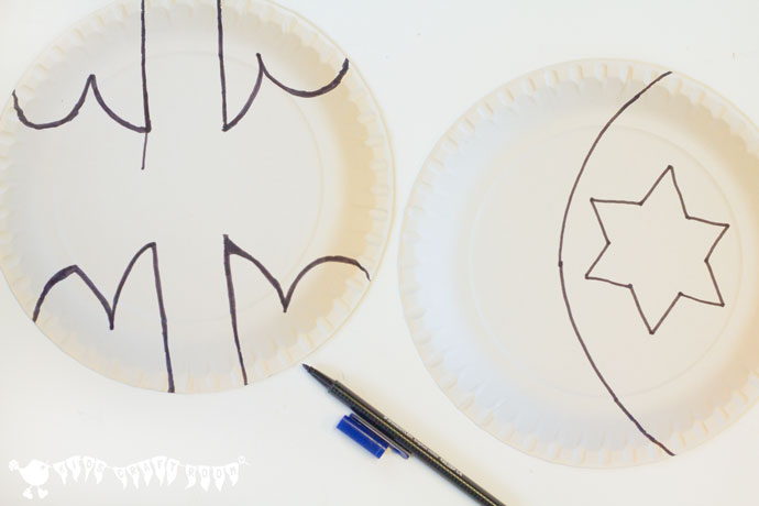 690x460 Template For 3d Paper Plate Bat Craft Mobile