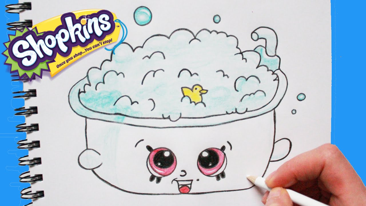 1280x720 How To Draw Shopkins Season 5 Bertha Bath Step By Step Easy