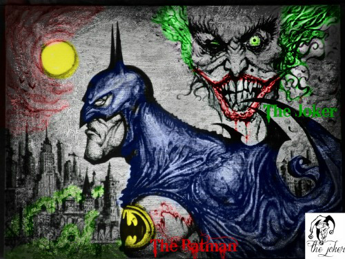 500x375 Batman And Joker Drawing By Jokercrazy