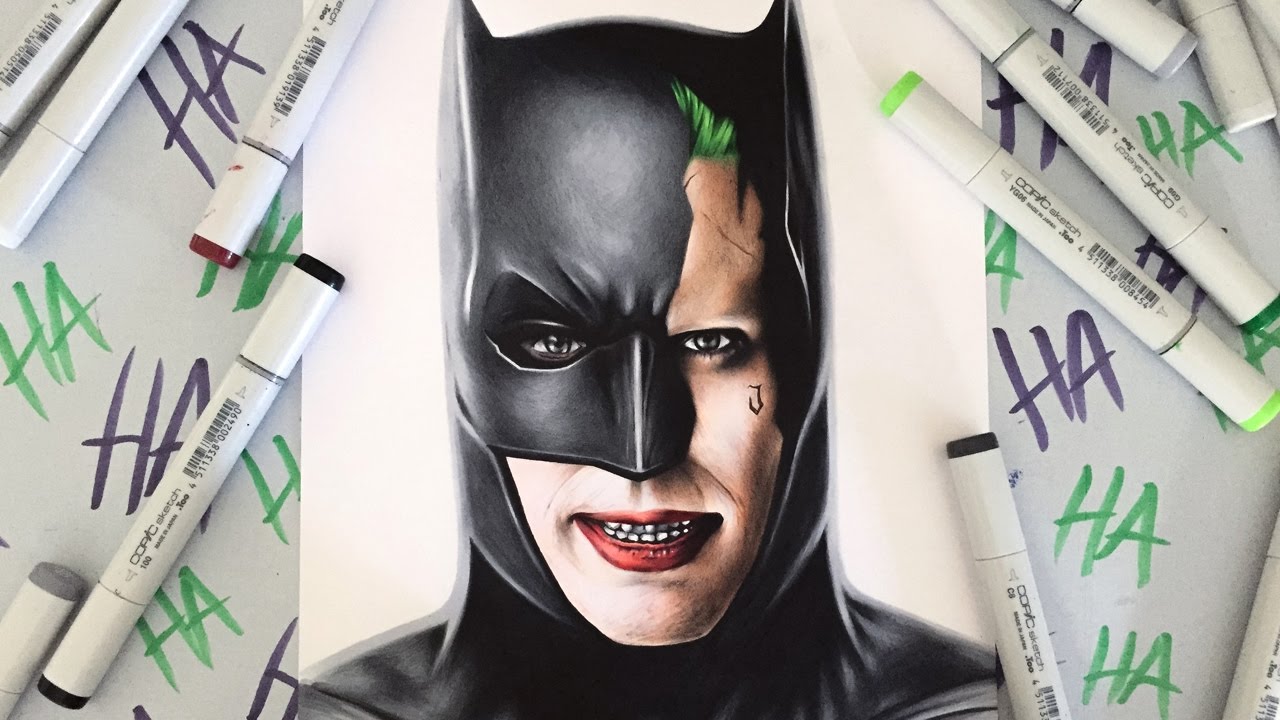 1280x720 Drawing The Joker In Batman's Suit