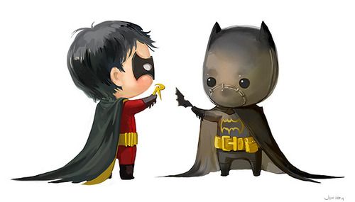 500x285 Cute Batman This Drawing Of Batman And Robin As Kids Is Too Damn