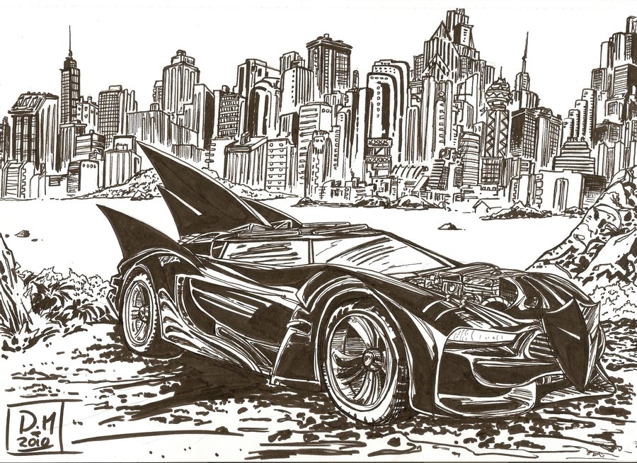 900x654 Batmobile Sketch 1 By Aisu Kaminari
