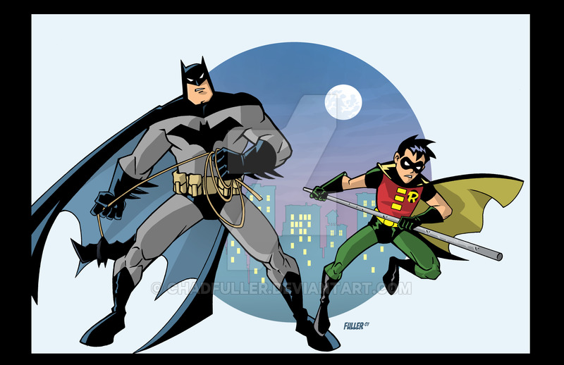 800x518 Batman And Robin Cartoon By Chadfuller