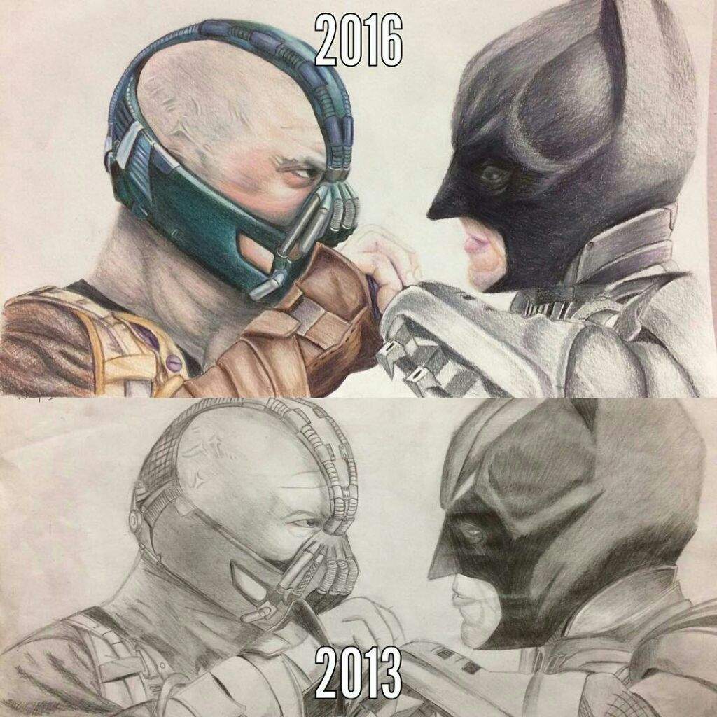 1024x1024 Bane Amp Batman Old Drawing Vs. New Drawing! Comics Amino