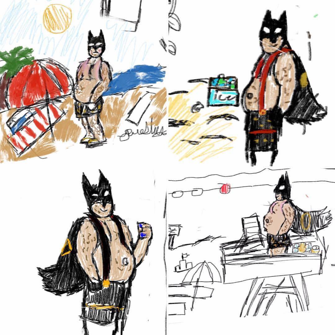 1080x1080 My 11 Year Old Has Started Drawing Fat, Middle Aged Batman