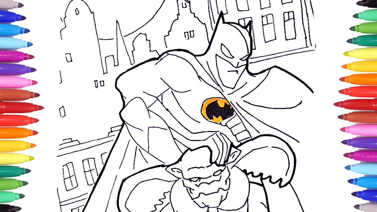 1280x720 Batman Superhero Coloring Pages For Kids The Dark Night Batman