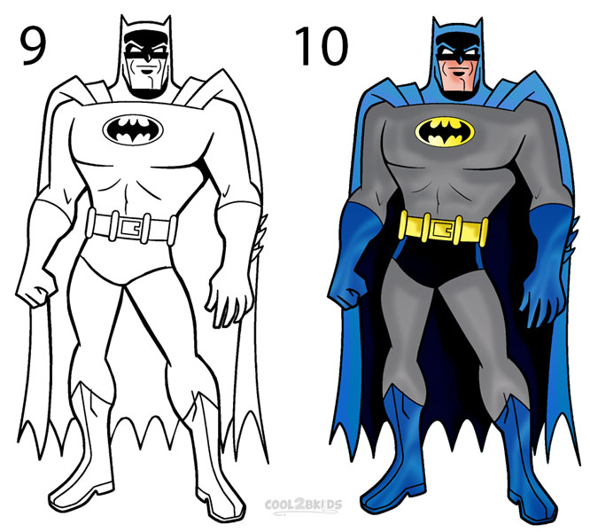 666x600 How To Draw Batman (Step By Step Pictures) Cool2bkids