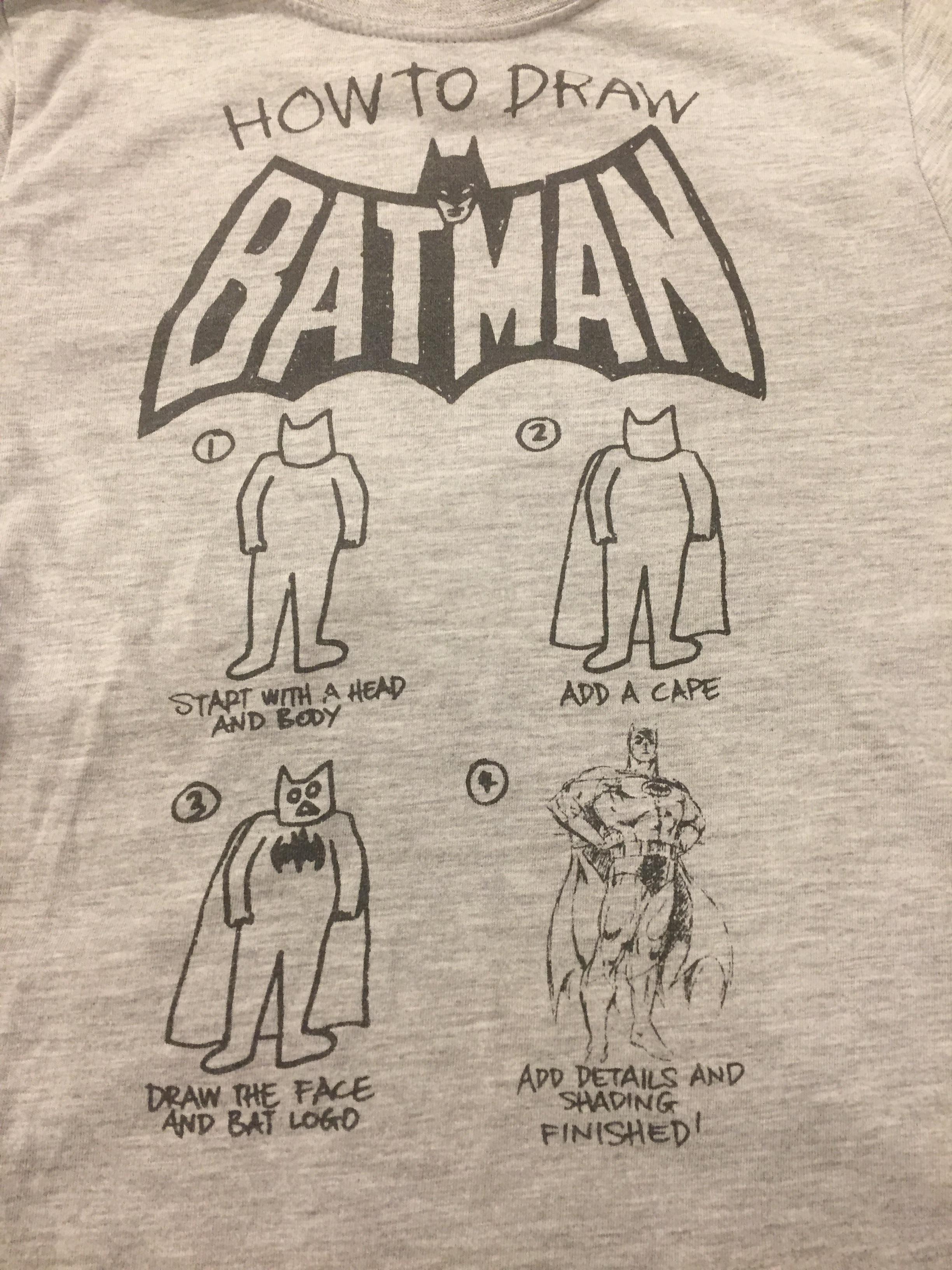 2448x3264 My Kid's How To Draw Batman Shirt. Restofthefuckingowl