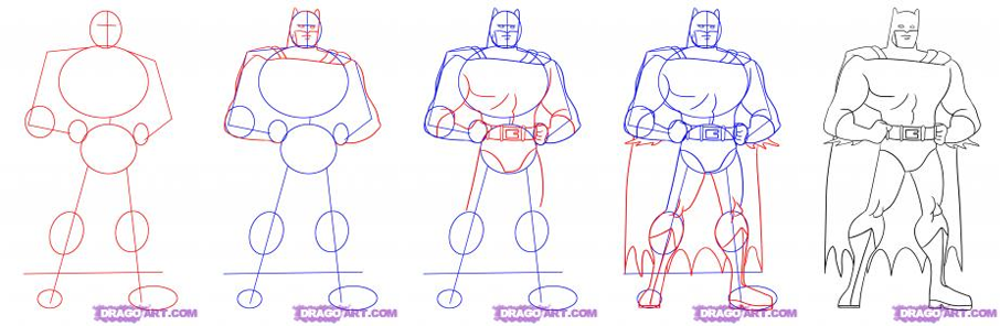 906x296 Drawing Batman How To Draw Batman