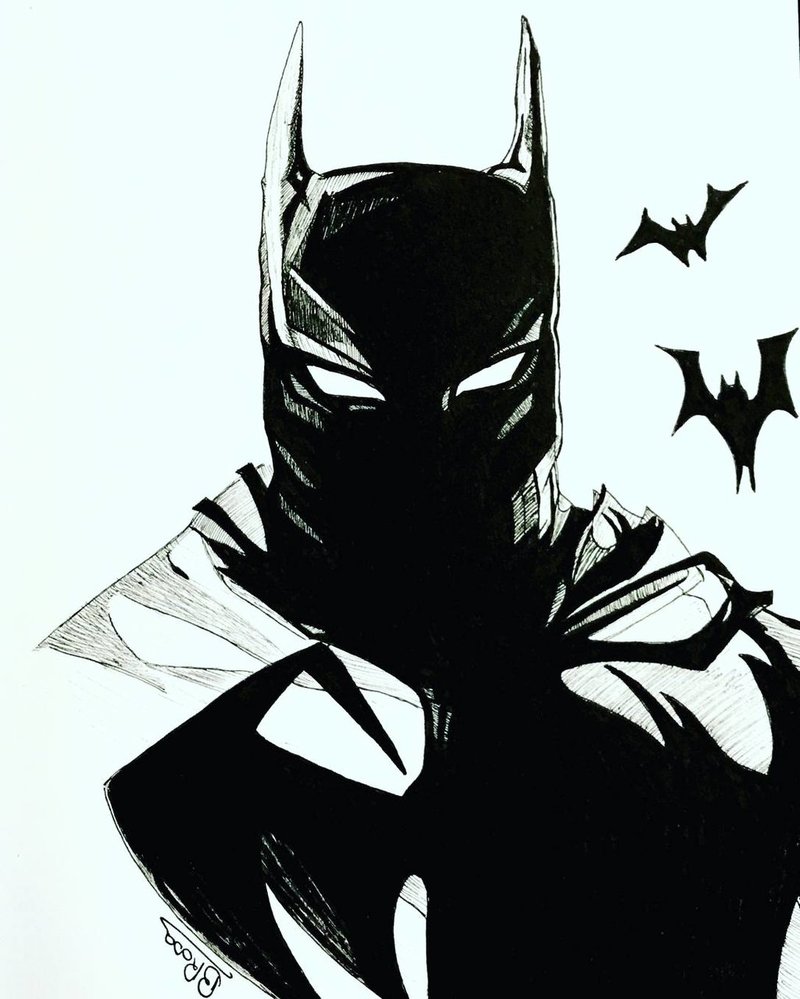 800x999 Batman Fanart In Ink By Brosa84