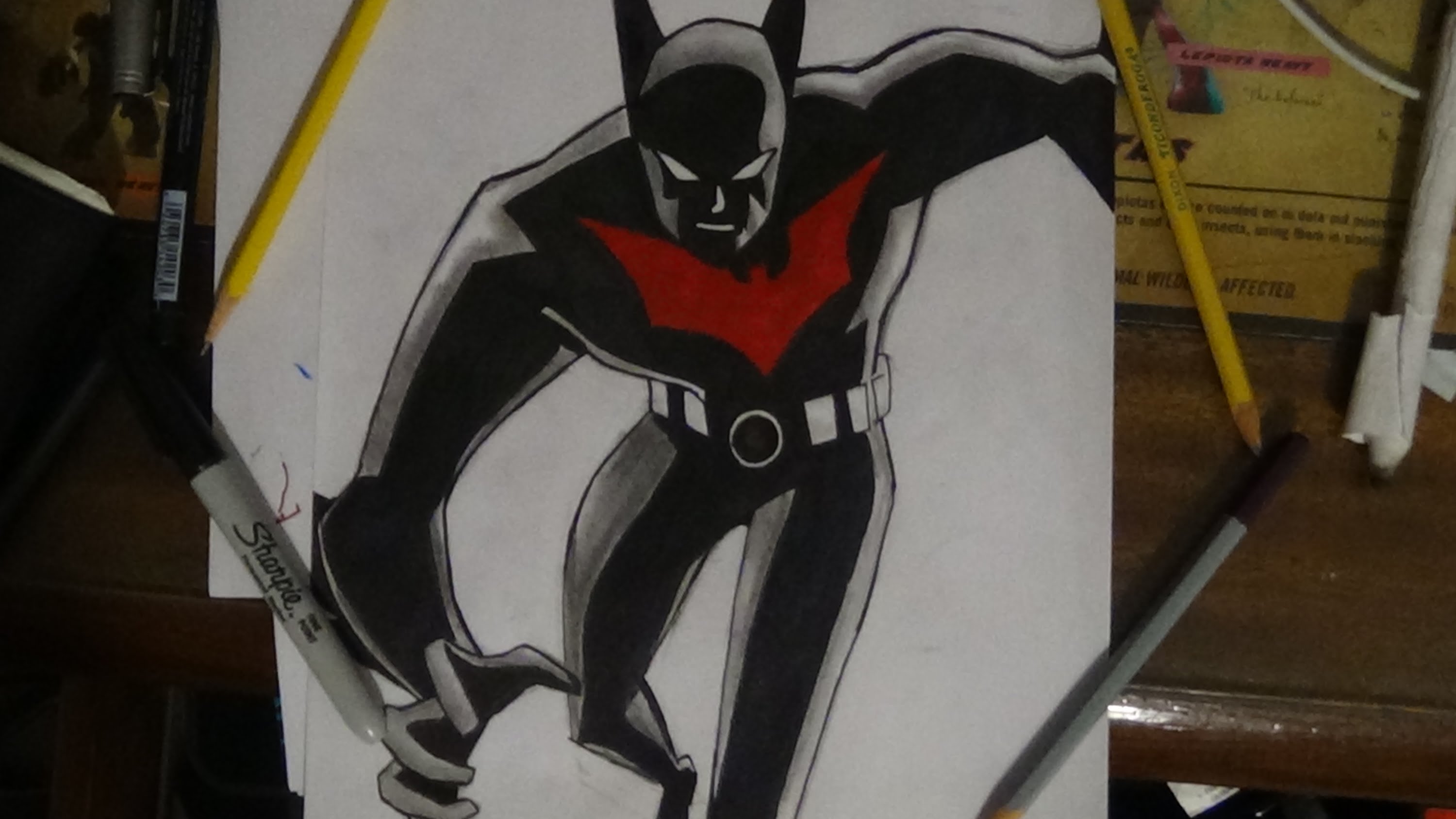 3000x1687 My Pencil Amp Ink Drawing Batman (Terry Mcginnis) Batman Beyond